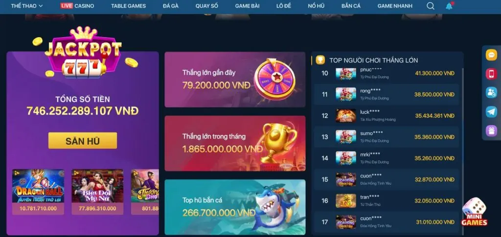 Đa dạng trò chơi keonhacai3
